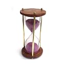 Wooden and Brass 5 Minutes Sand Timer Hour Glass Clock Home Decor Ideal for Exercise, Tea Making, Study Table Decor, Antique Nautical Decor Theme (Height 6 Inches)