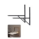 Heavy Duty Wall Mountable Folding Dining Table Brackets with Collapsible Hinges and Shelf for The Perfect Solution for Study Desks, Office Tables, Home Computer Tables (Only Brackets ) (3ft)