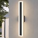 LamQee 23.6 Inch Long Outdoor Wall Lights Modern Exterior Lighting Fixtures for House, Waterproof 3000K 19W 950LM LED Linear Outdoor Wall Sconces Lighting for Porch Patio Garage Door Yard Indoor