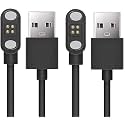 Lamshaw Compatible for GREYOLK Bone Conduction Headphones Charging Cable, Magnetic Replacement Charging Cable Compatible with GREYOLK V5 Bone Conduction Headphones (Black+Black, Grid Charger Charger)