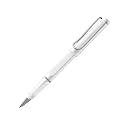Lamy Safari 319 Medium Nib Roller Ball Pen Box Pack | Sturdy Plastic, White Body | Metal Clip, Chromium-Plated Steel Nib | Black Ink, Pack of 1