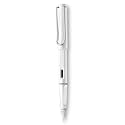 LAMY safari white - Fountain Pen with ergonomic grip &amp; polished steel nib in size EF- ideal for any Writing &amp; Calligraphy - including LAMY T 10 blue cartridge - Right-Handed