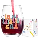 Lamyba 30th Birthday Gifts for Women, Unique 30th Birthday Decorations for Her - In My Thirties Era Wine Glass, 30th Birthday Gifts for Friend Mom Sister Daughter Wife Coworker, Decor, 15oz