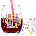 Lamyba 40th Birthday Gifts Women, Unique 40th Birthday Decorations for Women - In My 40s Era Wine Glass, gift ideas, for women 40s, 40th birthday Gifts for Friend Mom Daughter Wife, 15oz