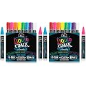 LANA &amp; LUCA Liquid Chalk Markers for Blackboards - Bold Color Dry Erase Marker Pens - Chalkboards Signs, Windows, Blackboard, Glass - 6mm Reversible Tip (16 Pack)