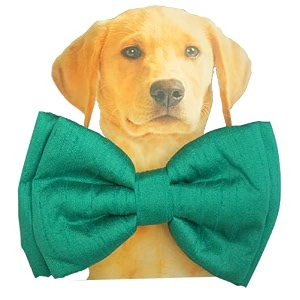 lana paws emerald green silk dog bowtie adjustable1 count