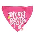 Lana Paws Mom's Bestie Adjustable & Comfortable Dog Bandana Scarf, Pink (Size, S-M)