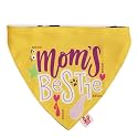 Lana Paws Mom's Bestie Adjustable & Comfortable Dog Bandana Scarf, Pink (Size, S-M)