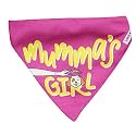 Lana Paws cotton Mumma's Girl Dog Bandana/Dog Scarf/Dog Gifts (Size M-L), Pink, 1 Count