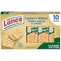 Lance Captain's Wafers Cream Cheese &amp; Chives Sandwich Crackers, 10 Count 1.37 Oz