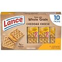 Lance Sandwich Crackers, Made with Whole Grain Crackers, Cheddar Cheese, 10 Packs, 6 Sandwiches Each