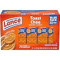 Lance Sandwich Crackers, ToastChee Peanut Butter, 20 Individually Wrapped Packs, 6 Sandwiches Each (Pack of 6)