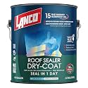 LANCO Dry-Coat 1 Gal. 100% Acrylic Siliconized White Reflective RV Roof Sealer (1 Gallon)