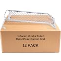 Landhoow 12 Pcs Paint Roller Grid for 1 Gallon Buckets, Metal Paint Screen