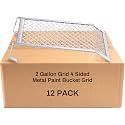 Landhoow 12 Pcs Paint Roller Grid for 2 Gallon Buckets, Metal Paint Screen