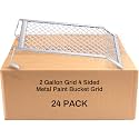 Landhoow 24 Pcs Paint Roller Grid for 2 Gallon Buckets, Metal Paint Screen