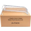 Landhoow 24 Pcs Paint Roller Grid for 1 Gallon Buckets, Metal Paint Screen