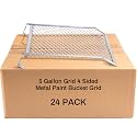 Landhoow 24 Pcs Paint Roller Grid for 5 Gallon Buckets, Metal Paint Screen