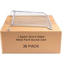 Landhoow 36 Pcs Paint Roller Grid for 1 Gallon Buckets, Metal Paint Screen