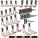 Landhoow 36 Pcs Slatwall Hooks & Hangers, Heavy Duty, Multi Sizes, Orange