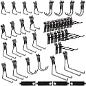 Landhoow 36 Pcs Slatwall Hooks & Hangers, Heavy Duty, Multi Sizes, Grey