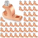Landhoow 40 Pack Lay-in Lugs, Copper Pool Bonding Connectors, 4-14 AWG