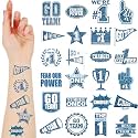 Landhoow Blue 240 Pcs School Spirit Tattoos Football Spirit Item