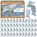 Landhoow Emt Pipe Universal Strut Clamps Strut Channel Accessory Electro Galvanized Conduit Clamp with Bolt and Nut, Rigid Pipe Tool(1-1/2 Inch,Silver,50 Pcs)