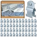 Landhoow Emt Pipe Universal Strut Clamps Strut Channel Accessory Electro Galvanized Conduit Clamp with Bolt and Nut, Rigid Pipe Tool(1/2 Inch,Silver,50 Pcs)