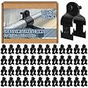 Landhoow Emt Pipe Universal Strut Clamps Strut Channel Accessory Electro Galvanized Conduit Clamp with Bolt and Nut, Rigid Pipe Tool(3/4 Inch,Black,50 Pcs)
