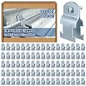 Landhoow Emt Pipe Universal Strut Clamps Strut Channel Accessory Electro Galvanized Conduit Clamp with Bolt and Nut, Rigid Pipe Tool(1/2 Inch,Silver,100 Pcs)