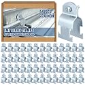 Landhoow Emt Pipe Universal Strut Clamps Strut Channel Accessory Electro Galvanized Conduit Clamp with Bolt and Nut, Rigid Pipe Tool(3/4 Inch,Silver,50 Pcs)