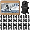 Landhoow Emt Pipe Universal Strut Clamps Strut Channel Accessory Electro Galvanized Conduit Clamp with Bolt and Nut, Rigid Pipe Tool(1/2 Inch,Black,50 Pcs)