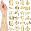 Landhoow Gold 240 Pcs School Spirit Tattoos Football Spirit Item