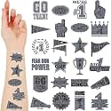 Landhoow Gray 240 Pcs School Spirit Tattoos Football Spirit Item