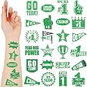 Landhoow Green 240 Pcs School Spirit Tattoos Football Spirit Item