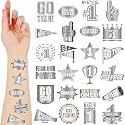 Landhoow Silver 240 Pcs School Spirit Tattoos Football Spirit Item