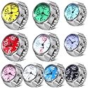 Landical 10 Pcs Finger Watches for Women Men