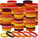 Landical 120 Pcs Fire Safety Awareness Silicone Bracelets, 6 Styles