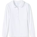 Lands' End Girls Long Sleeve Peter Pan Collar Polo Shirt