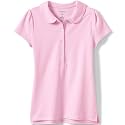 Lands' End Girls Short Sleeve Peter Pan Collar Polo Shirt