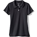 Lands' End School Uniform Girls Short Sleeve Feminine Fit Interlock Polo Shirt