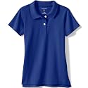 Lands' End School Uniform Girls Short Sleeve Feminine Fit Interlock Polo Shirt