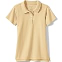 Lands' End School Uniform Girls Short Sleeve Feminine Fit Interlock Polo Shirt