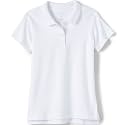 Lands' End School Uniform Girls Short Sleeve Feminine Fit Interlock Polo Shirt