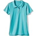 Lands' End School Uniform Girls Short Sleeve Feminine Fit Interlock Polo Shirt