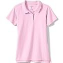 Lands' End School Uniform Girls Short Sleeve Feminine Fit Interlock Polo Shirt