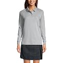 Lands' End School Uniform Kids Long Sleeve Interlock Polo Shirt