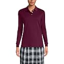 Lands' End School Uniform Kids Long Sleeve Interlock Polo Shirt