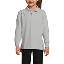 Lands' End School Uniform Kids Long Sleeve Mesh Polo Shirt